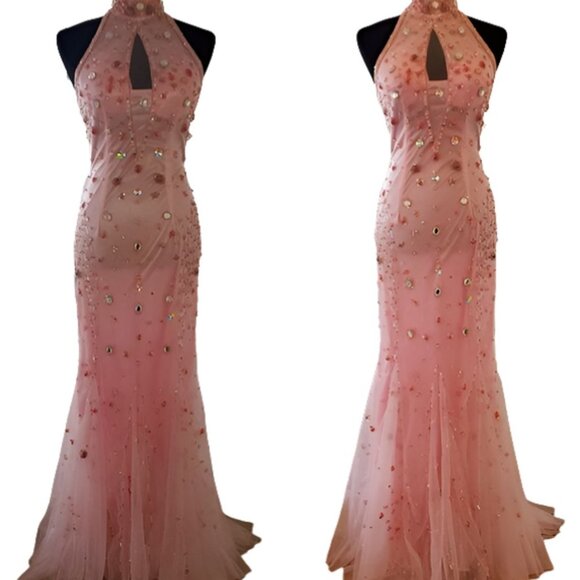 Luxury Designer Couture Evening Wedding Cocktail Runway Prom Party Gown Dress - Picture 9 of 12